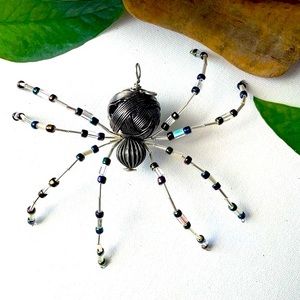 Gothic hanging spider ornament!